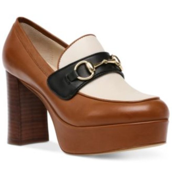STEVE MADDEN LOAFER BLOCK HEELS - Picture 1 of 4